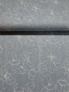 Q11802-920 DENIM JACQUARD FLOWERS LIGHT