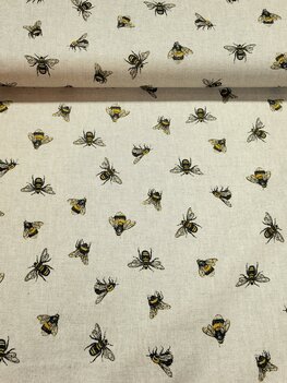 DL3082-825 LINNENLOOK PRINT PREMIUM BEE BUZZING