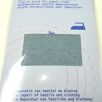 OPSTRIJKBAAR REPARATIEDOEK  LICHT JEANS 