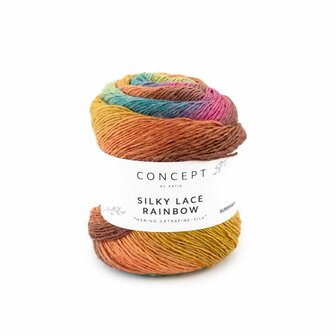 BREIPAKKET MOUWLOOS VEST SILKY LACE RAINBOW 301