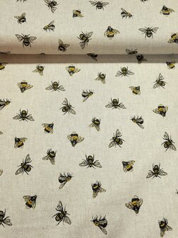 DL3082-825 LINNENLOOK PRINT PREMIUM BEE BUZZING