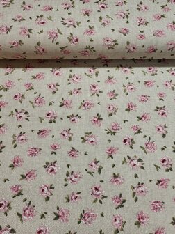 DL3192-110 LINNENLOOK PRINT PREMIUM LITTLE ROSE