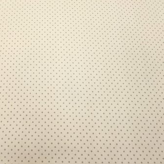 KATOEN POPLIN STIP TAUPE