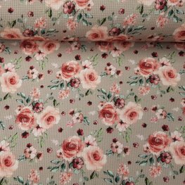5022-1553 WAFELTJES JERSEY DIGITAL ROSES