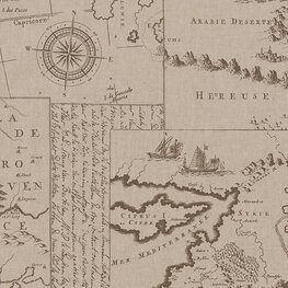 MAP MEDITERRANEAN SEA Linenlook Half Panama Premium 150 MAP MEDITERRANEAN SEA Linenlook Half Panama Premium 150