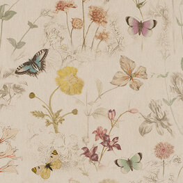 BUTTERFLY DREAMY FLOWER Linenlook Half Panama Premium 655 BUTTERFLY DREAMY FLOWER Linenlook Half Panama Premium 655