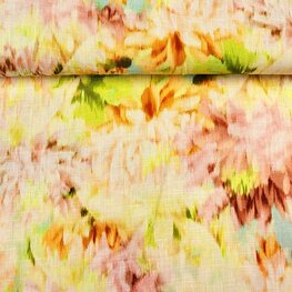 5204/22 LINEN DIGITAL FANTASY FLOWER 5204/22 LINEN DIGITAL FANTASY FLOWER