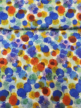 923458-70 KATOEN FLOWERS DIGITAAL BEDRUKT 923458-70 KATOEN FLOWERS DIGITAAL BEDRUKT