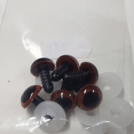 8 VEILIGHEIDSOGEN 8MM BRUIN