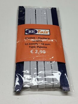 10M ELASTIEK 10MM WIT
