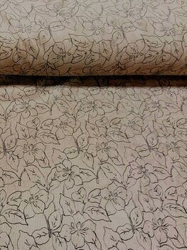 Q22819-530 GEWASSEN RIB GROF FLOWERS TAUPE