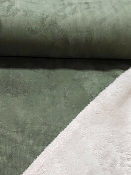 Q22816-015 GEWASSEN RIB GROF GEVOERD KHAKI